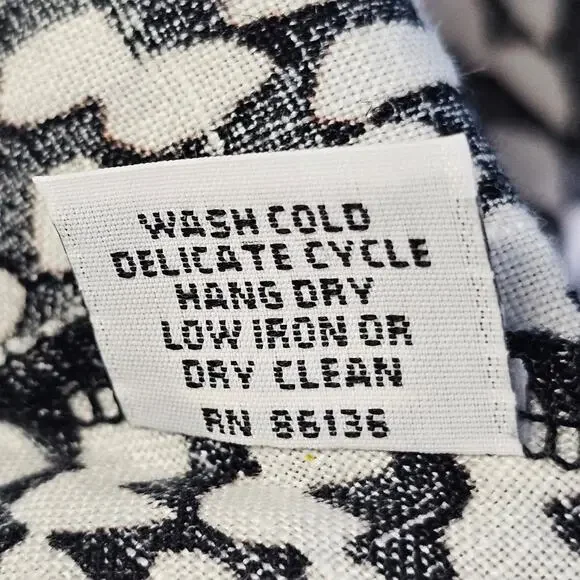 bryn WALKER Black White Linen Ivy Top Size XS Lagenlook Oversized Asymmetrical - Picture 6 of 7